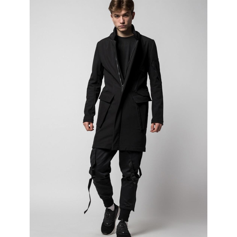 Плащ-пальто із софтшелу “Якудза“  Розміри: XS, S, M, L, XL, XXL