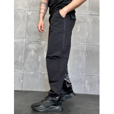 Широкі штани зі стрейч нейлону “Ямагуті“, чорний  Розміри: S, M, L, XL, XXL