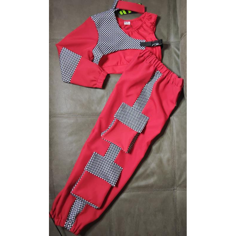 Дитячий танцювальний костюм “Перегони“ hip-hop, джаз-фанк, денсхол, хіп-хоп, jazz, розмір  134