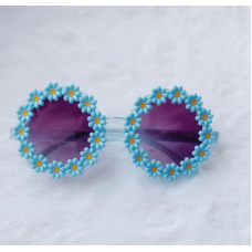 Круглі сонцезахисні окуляри з квітами для дівчинки