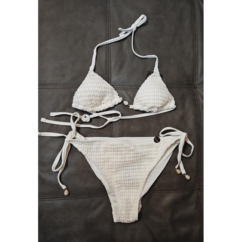 Жіночий купальник з мереживом, розмір верх -xs, низ - xl