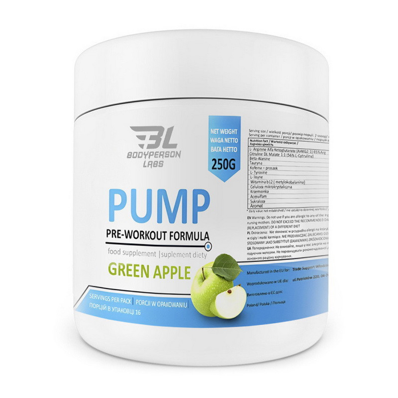 Pump Pre-Workout Formula (250 g) від Bodyperson Labs