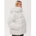 Зимовий водо-вітрозахисний пуховик оверсайз крою “Хлоя“, білий