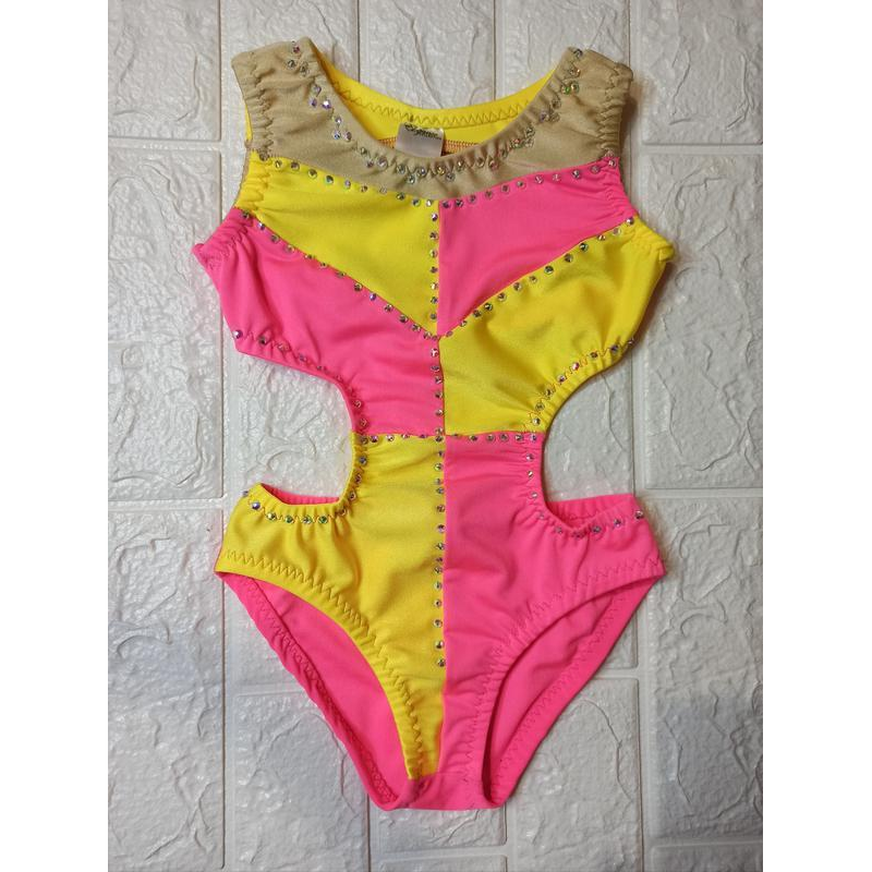 Дитячий купальник для гімнастики, танців, спорту, занять на пілоні розмір 104-110